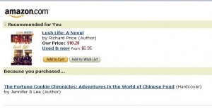 Amazon Recommends Lush Life Based on The Fortune Cookie Chronicles